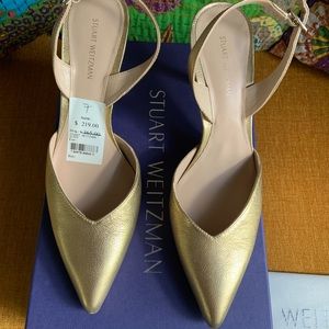Stuart Weitzman gold heels